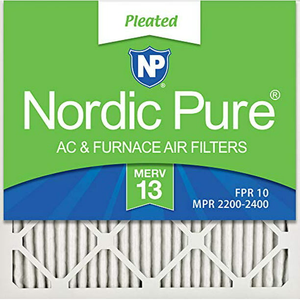 Nordic Pure 18x18x1 MERV 12 Tru Mini Pleat AC Furnace Air Filters 4 Pack 